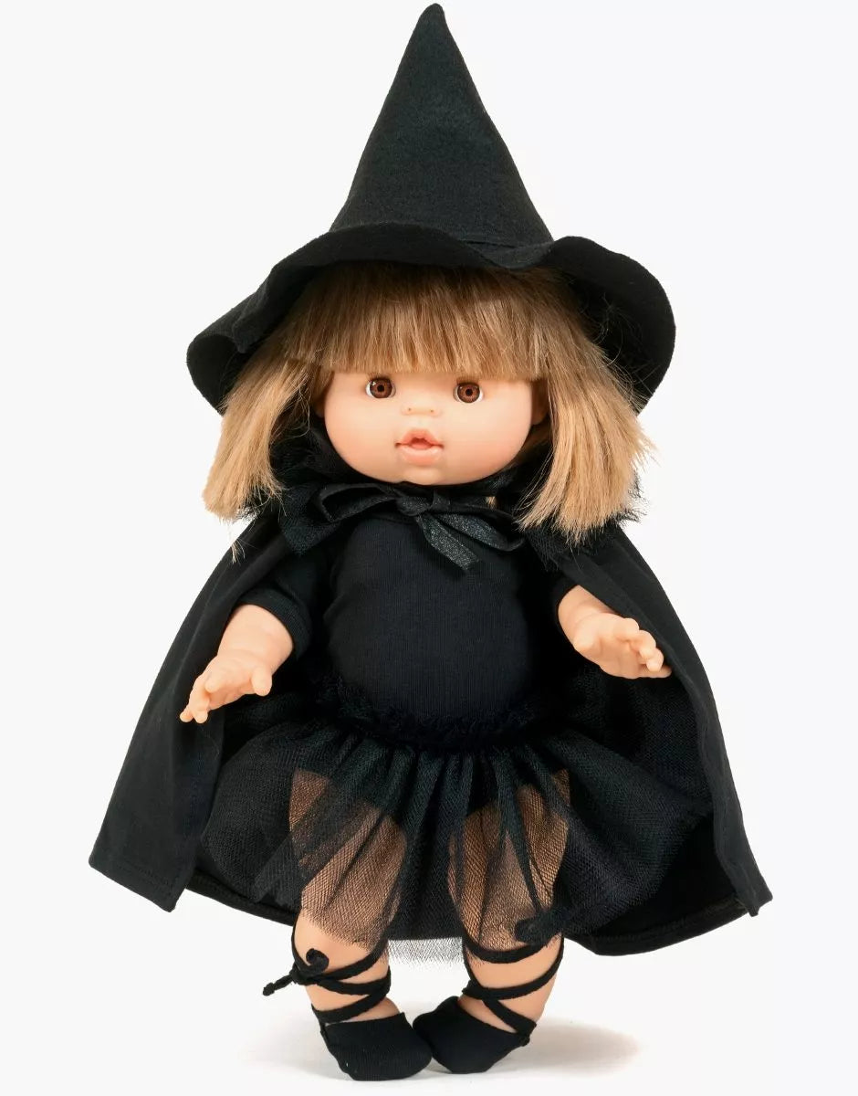 Les P'tits Déguiz' - Ensemble Halloween P'tite sorcière noir avec chapeau et balais