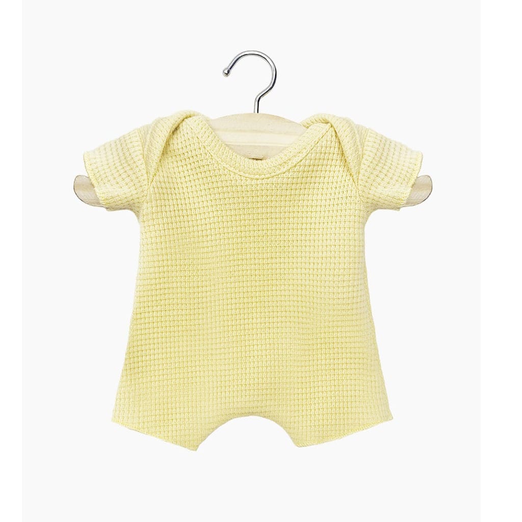 Babies - Body shorty jaune nid d'abeille