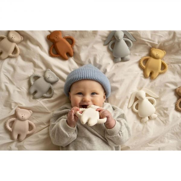 Ourson de dentition en caoutchouc naturel cappuccino