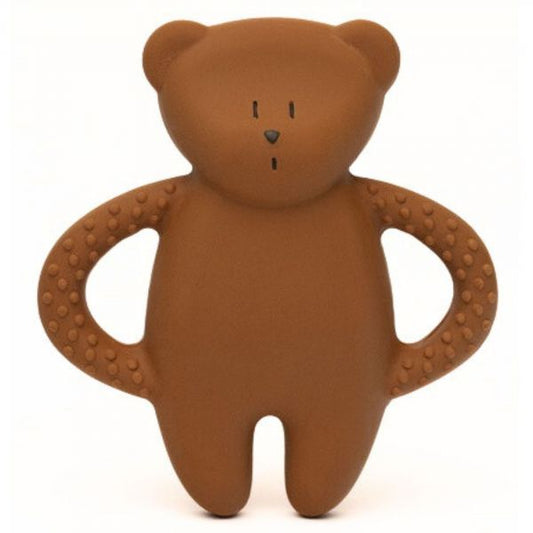 Ourson de dentition en caoutchouc naturel caramel