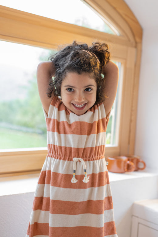 Robe éponge Ilaria corail