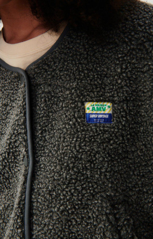 Américan Vintage : VESTE FEMME SANS MANCHES GRIS ANTHRACITE