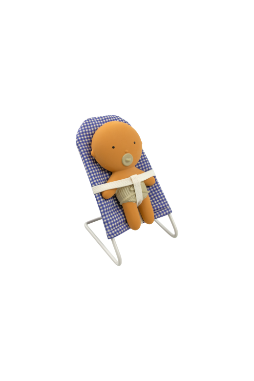 Transat Vichy bleu pour bébé Gommu pocket