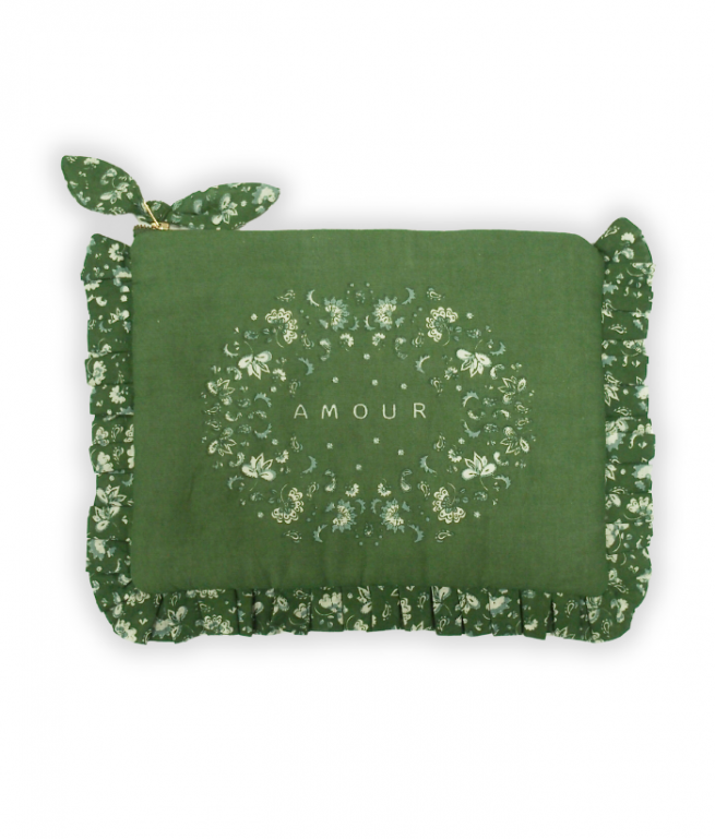 POCHETTE À VOLANTS - AMOUR KHAKI