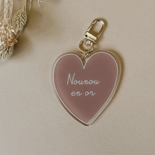 Porte clés : Nounou en or