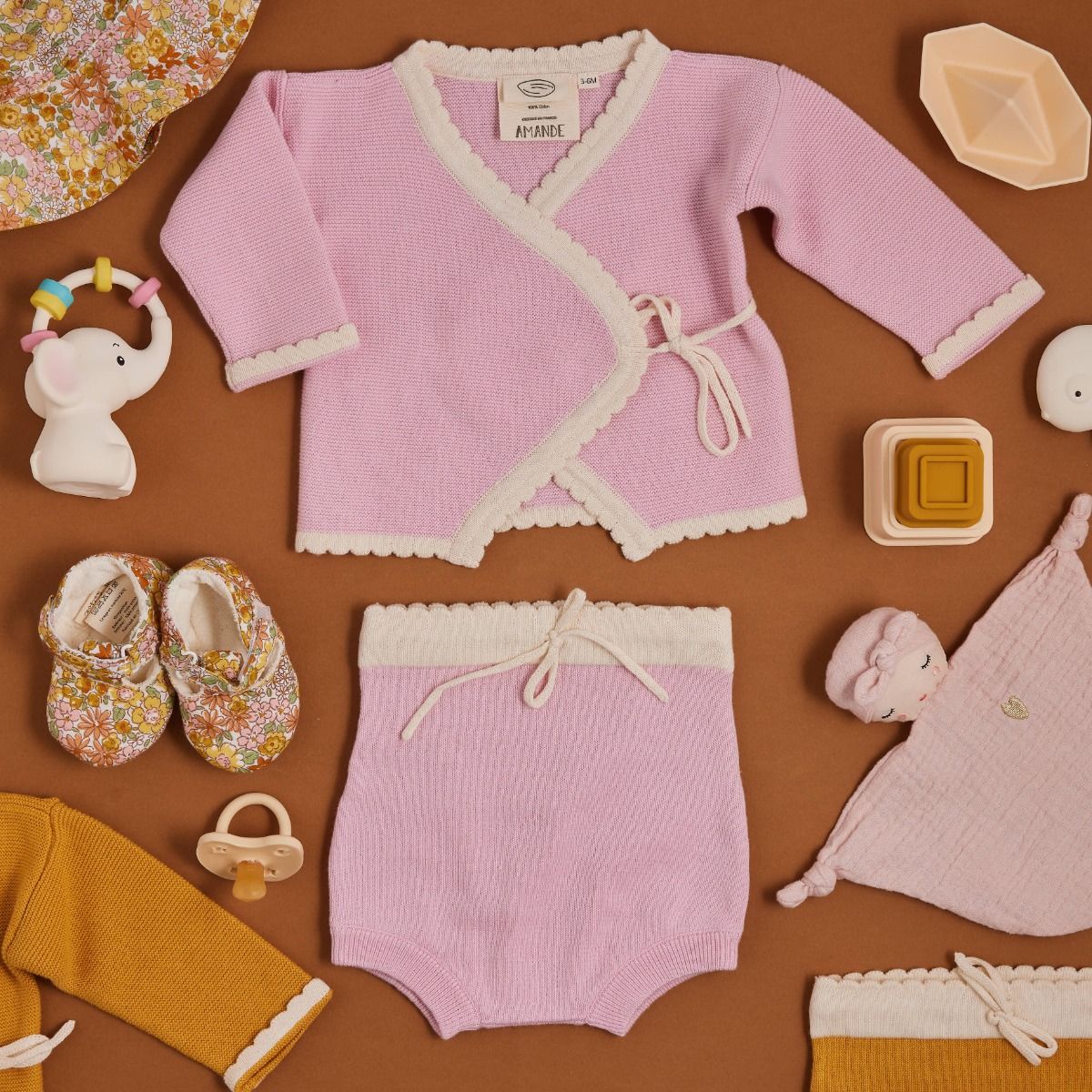 Doudou plat lutin rose