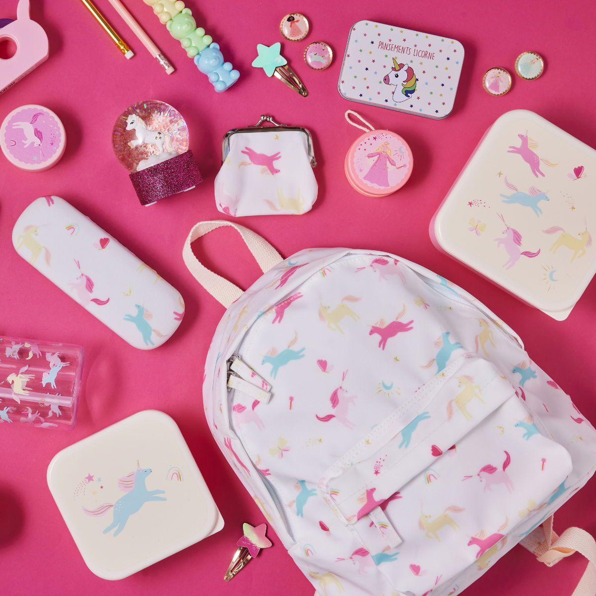 Boule à neige licorne