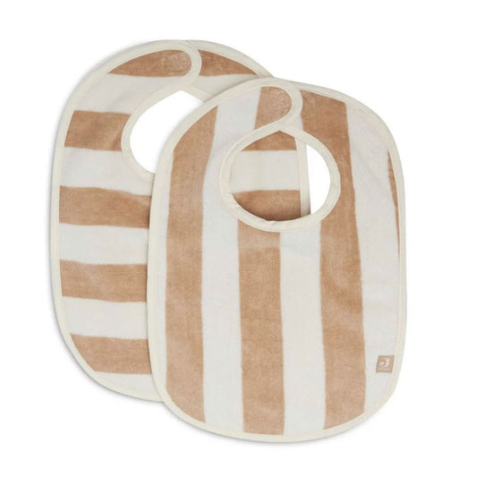 Bavoir velours à rayures Jollein