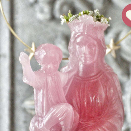 Vierge à l'enfant en cire