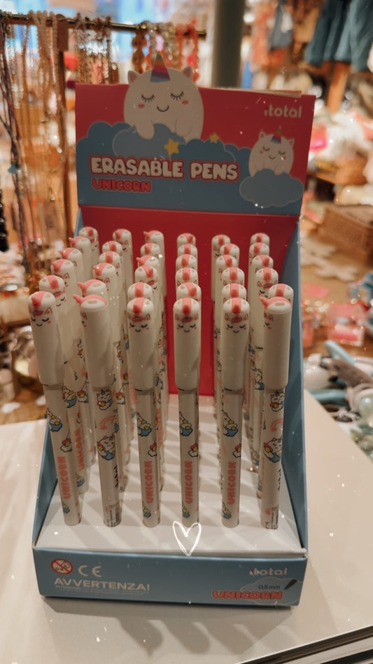 Stylo Effaçable avec Capuchon UNICORN