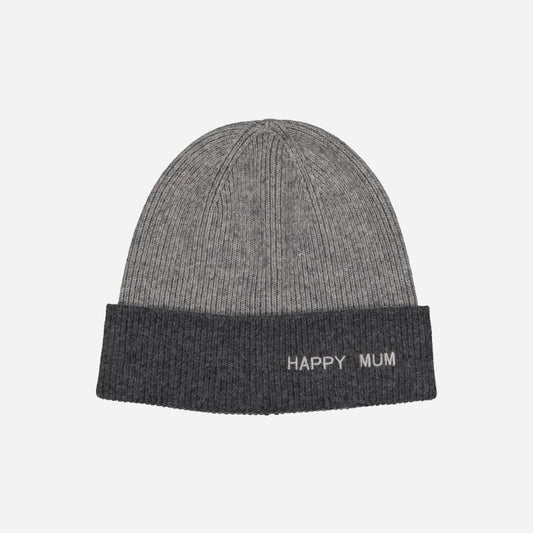 Bonnet Happy Mum gris