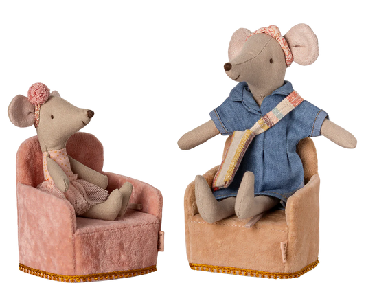 Maileg : Fauteuil, Souris - Poudré