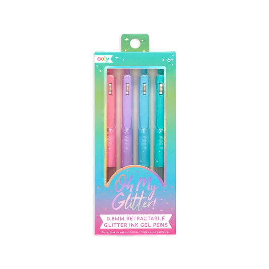 Stylo gel glitter x4