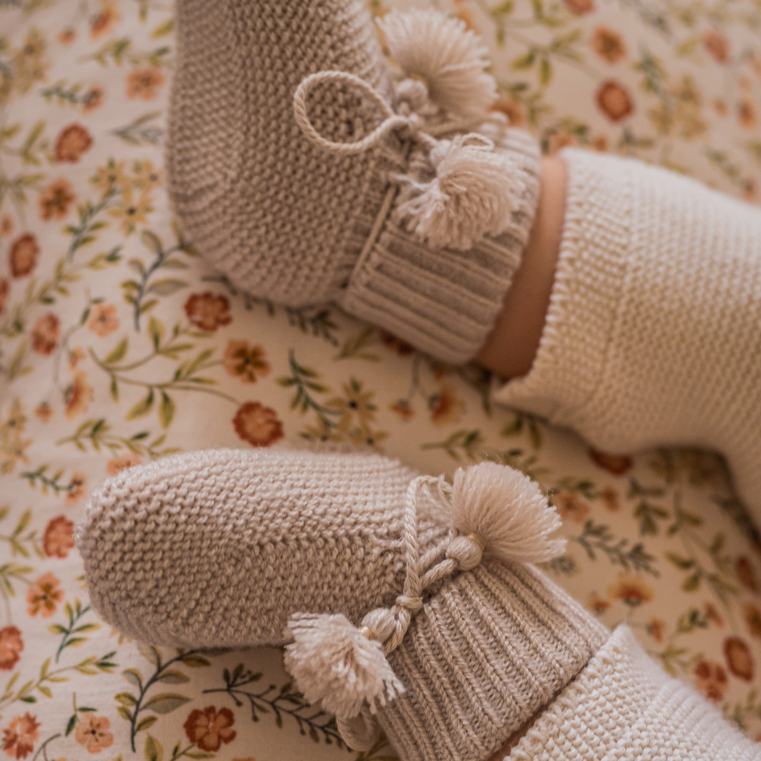 Chaussons bébé perle