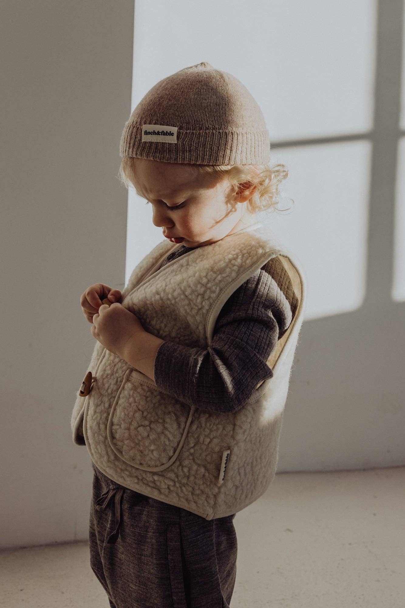 Gilet Sherpa en laine - Milk