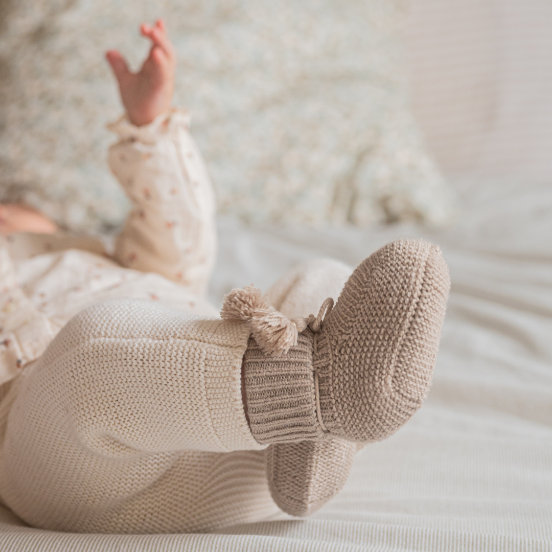 Chaussons bébé perle