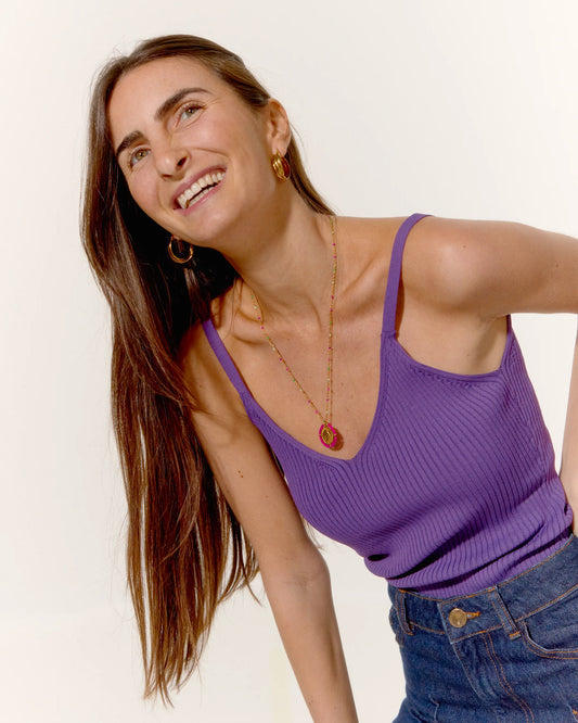 Collier Cassis Basilic rose