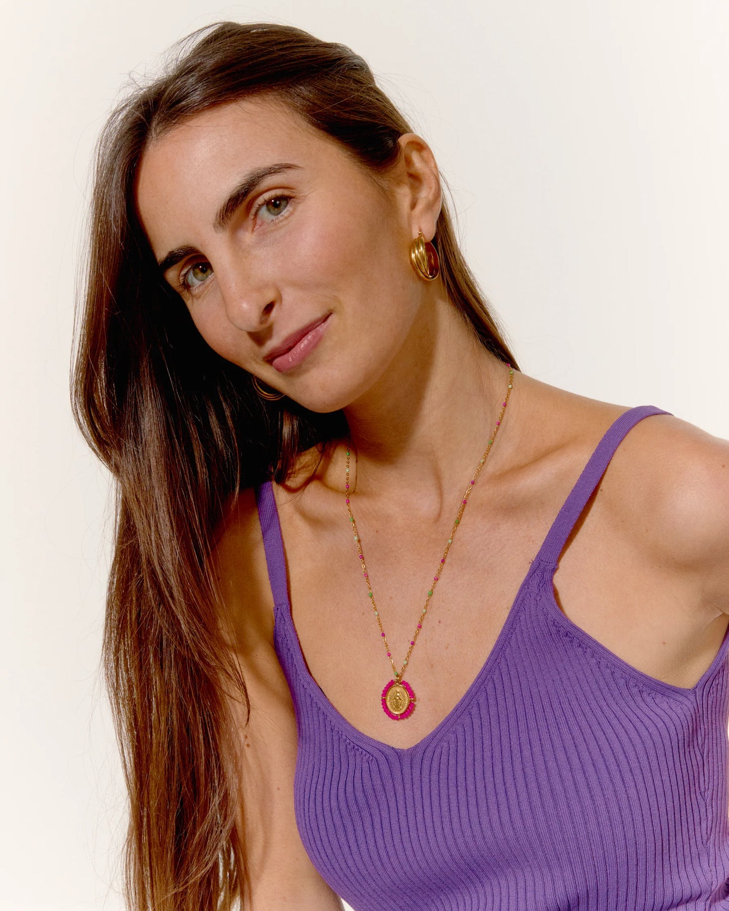 Collier Cassis Basilic rose