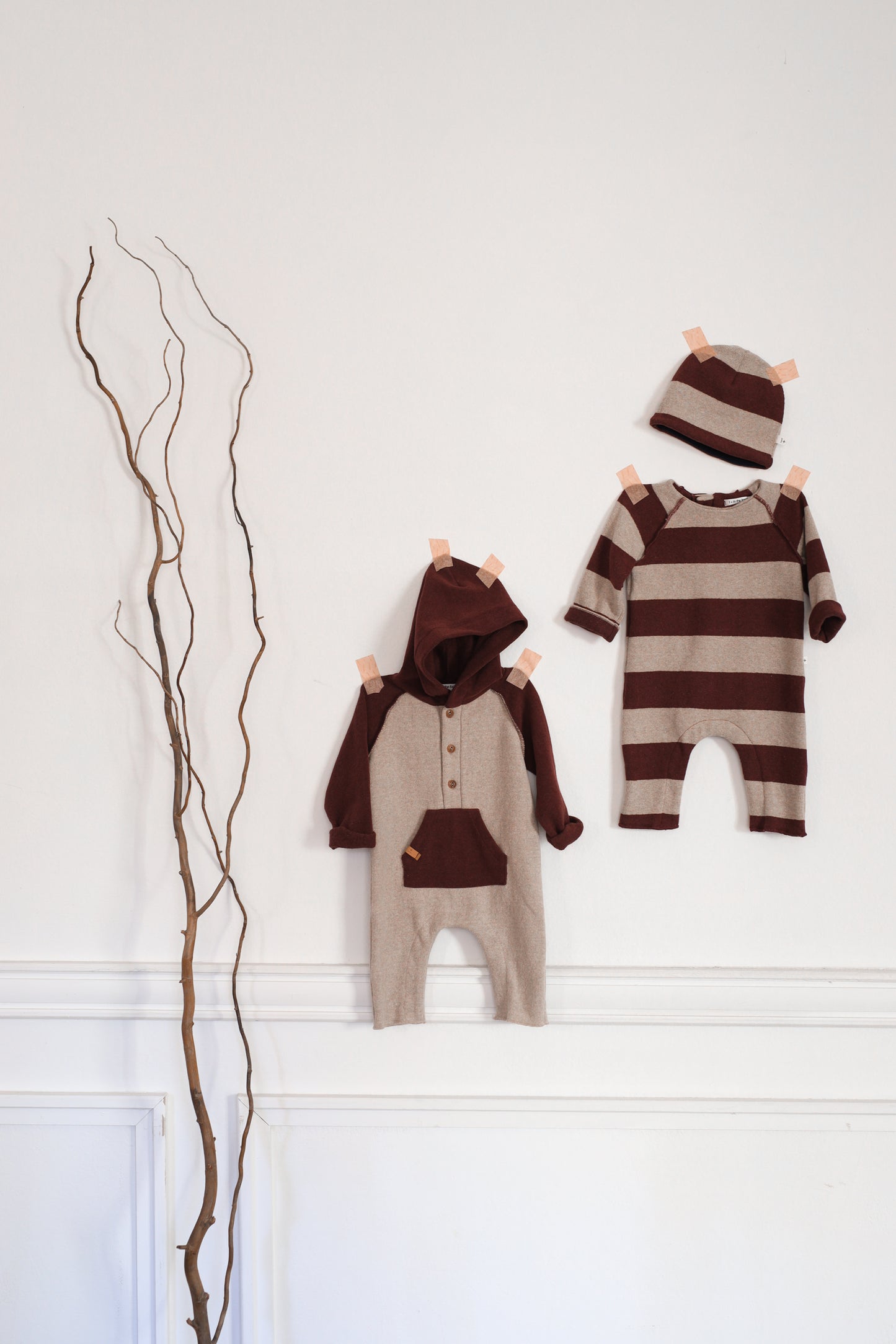 Combinaison LUDVIG beige & bordeaux