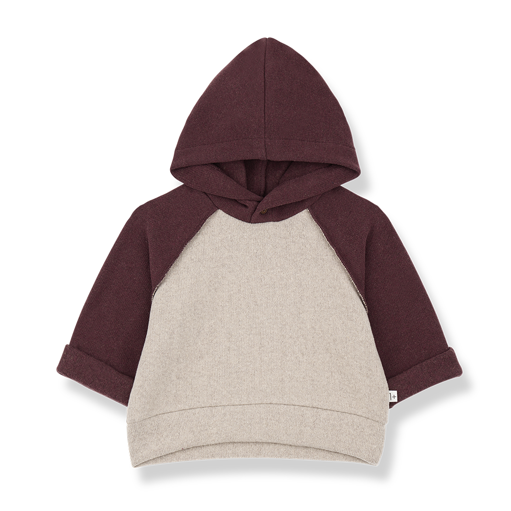 Sweat HAKON beige & bordeaux
