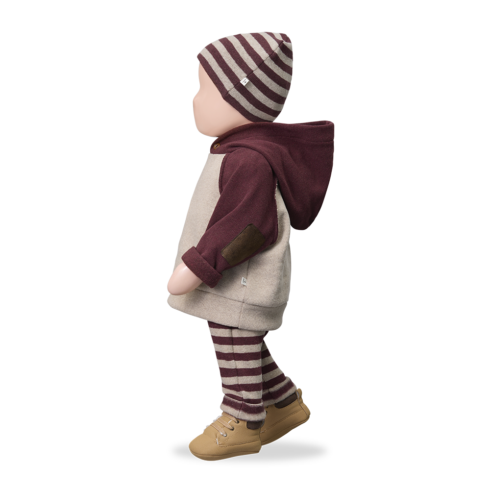 Sweat HAKON beige & bordeaux