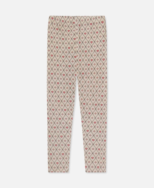 KELLY HEART LEGGIN - SANDSHELL HEART AOP