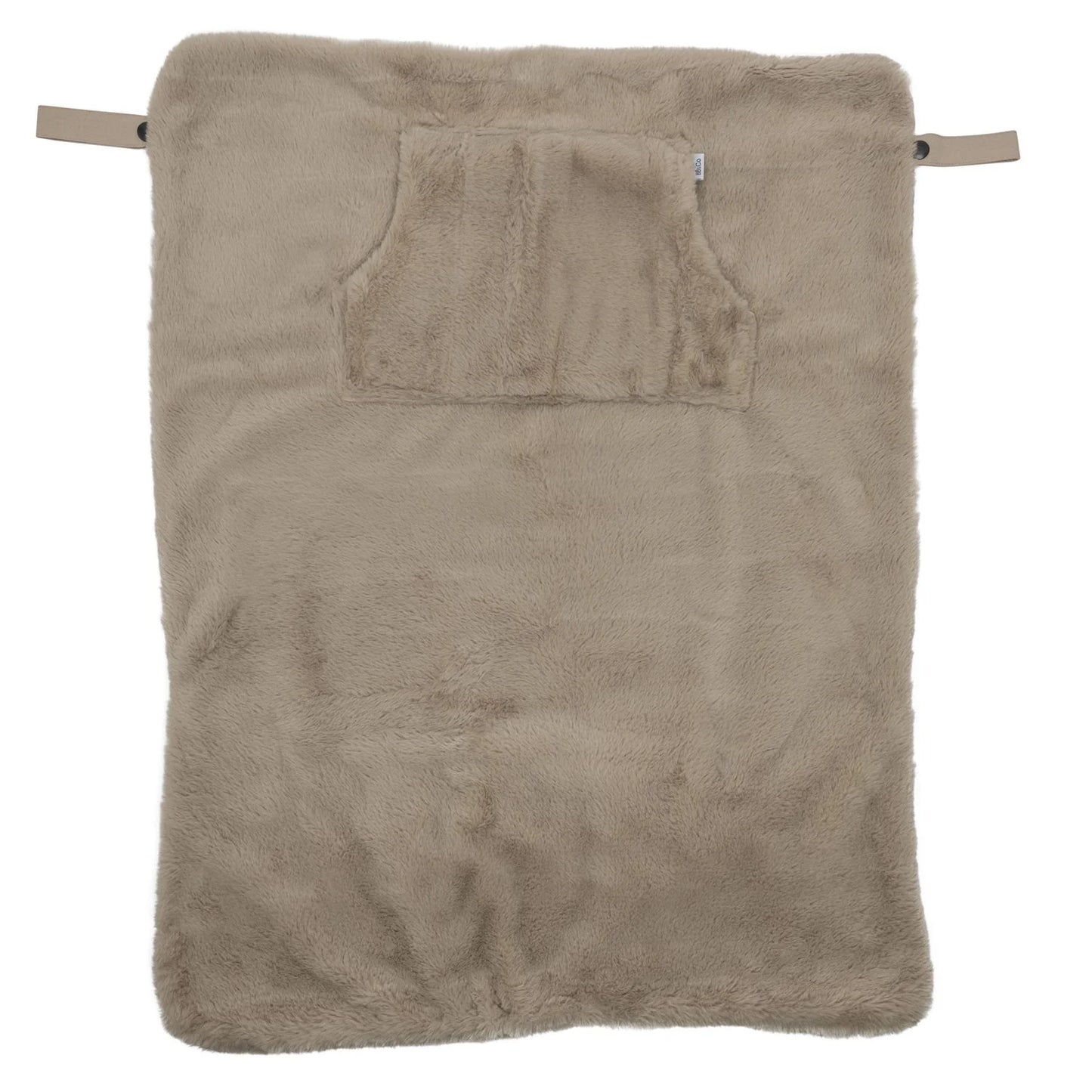 Couverture nomade fausse fourrure angora – beige