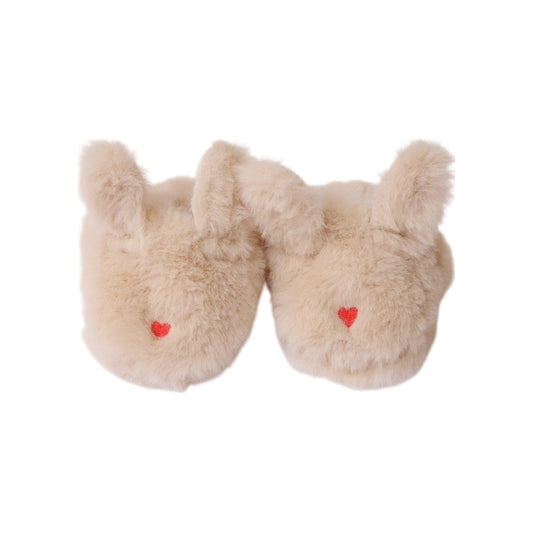 Chaussons lapin fausse fourrure crème 6-12 mois - Chichi pompon