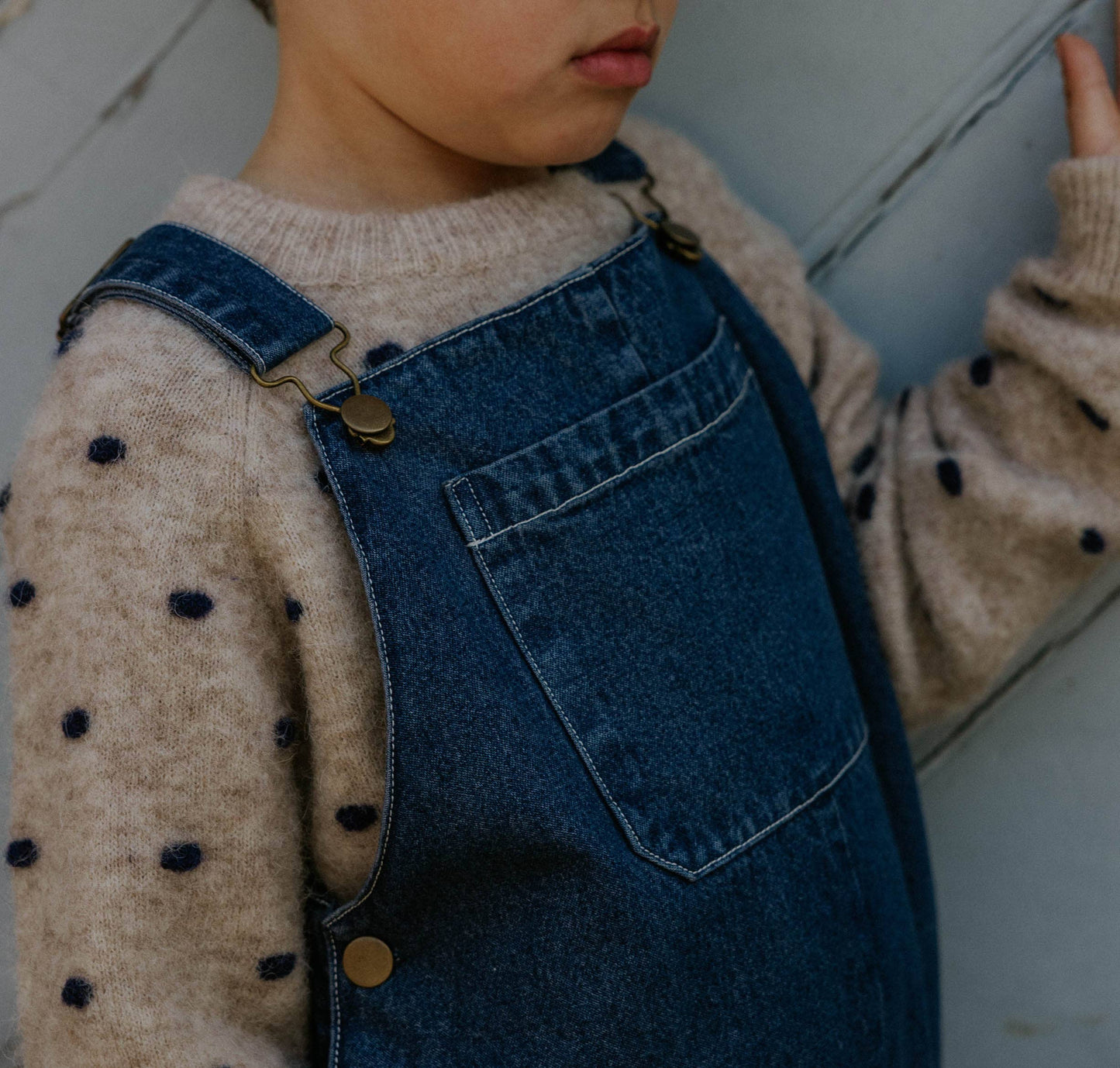 SALOPETTE EN JEAN DON - BLEU DENIM FONCÉ