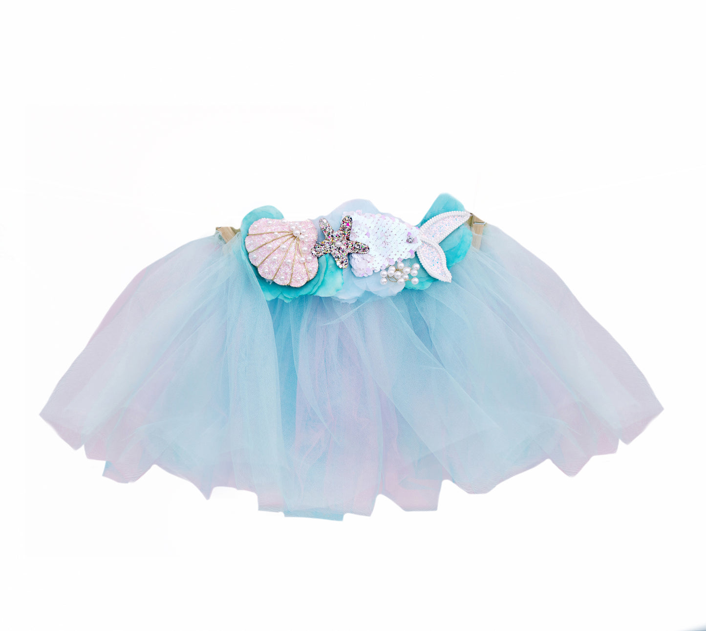 Tutu de sirène, bleu pastel, 4-6 ans