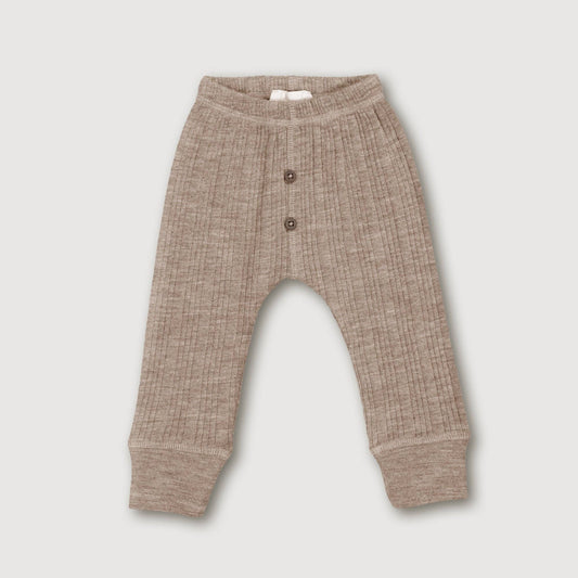 Legging côtelé en laine - Sable