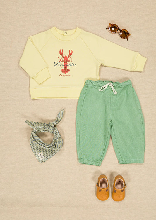 Pantalon grégoire - denim vert