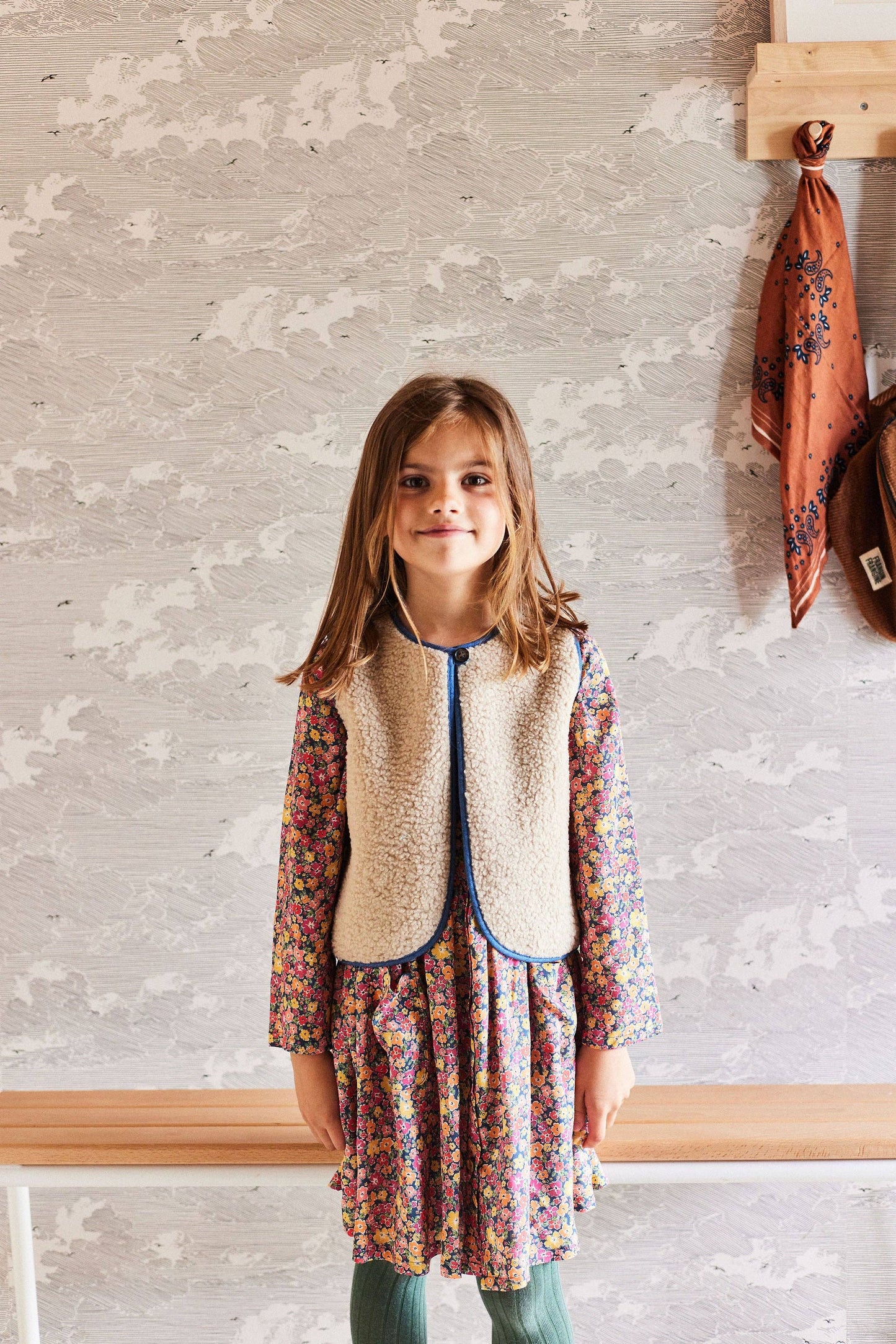 Veste Louloute denim matelassé mouton