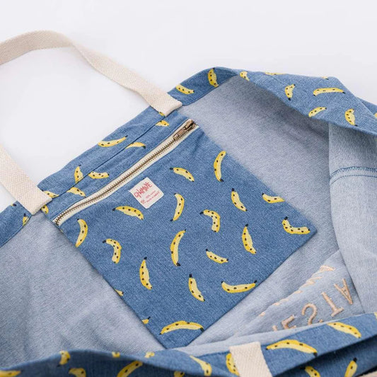GRAND CABAS DENIM SIESTA BANANA