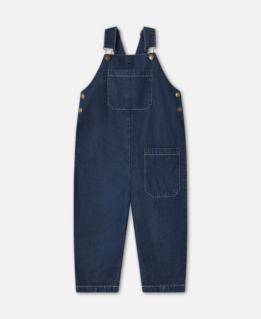 SALOPETTE EN JEAN DON - BLEU DENIM FONCÉ
