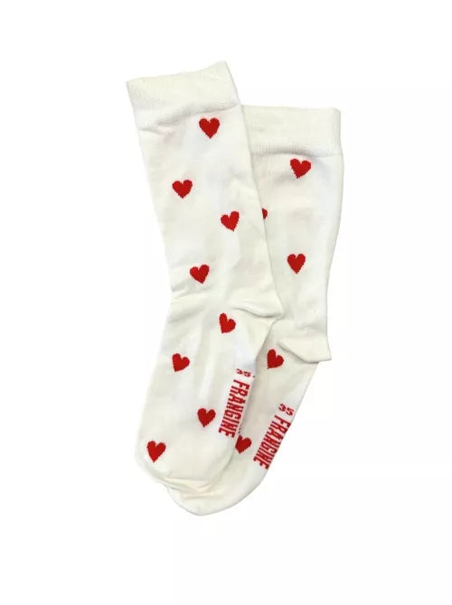 Chaussette Georgette kids coeurs rouge ♥️
