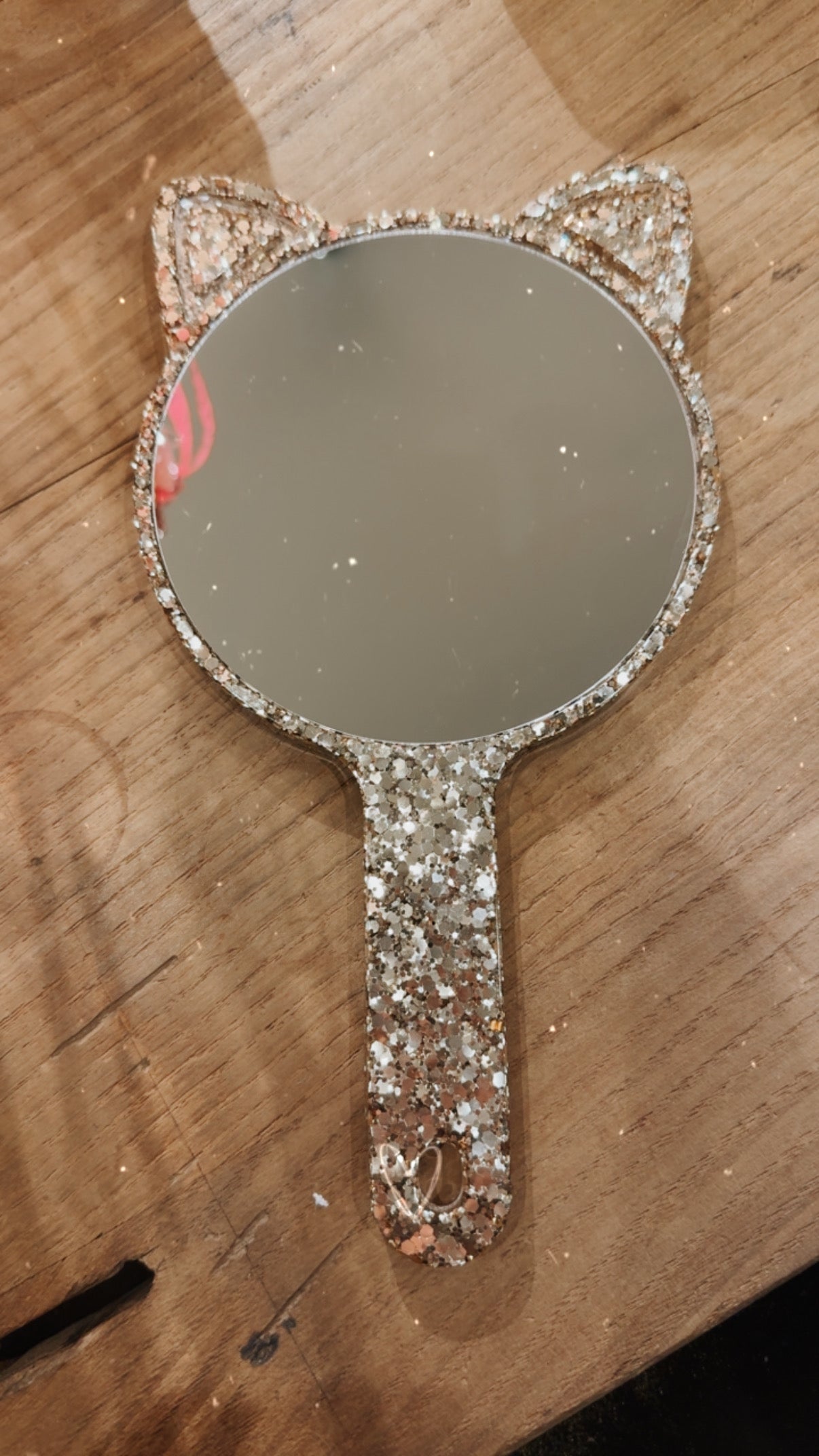 Grand miroir à paillettes