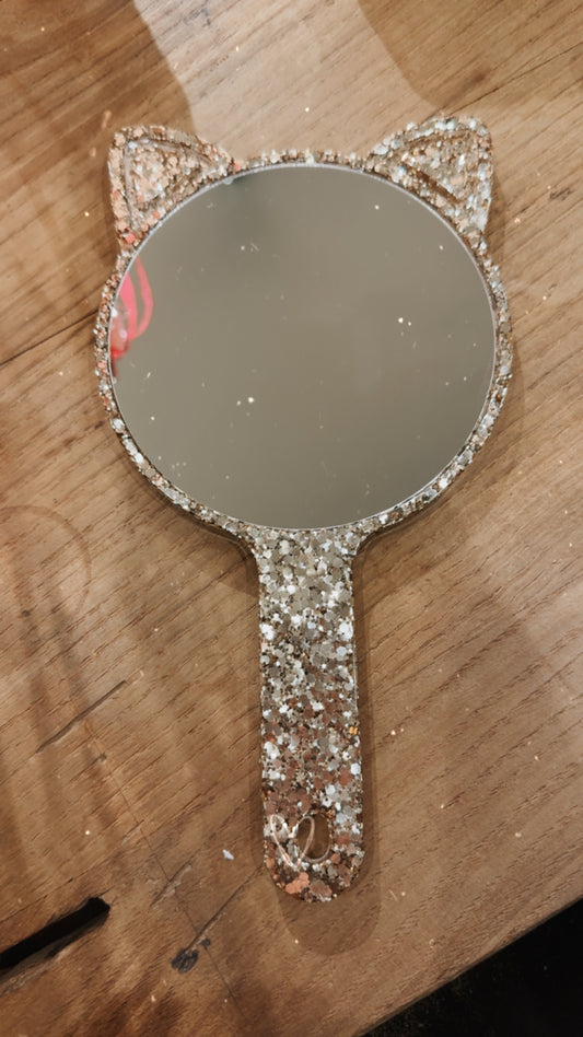 Grand miroir à paillettes