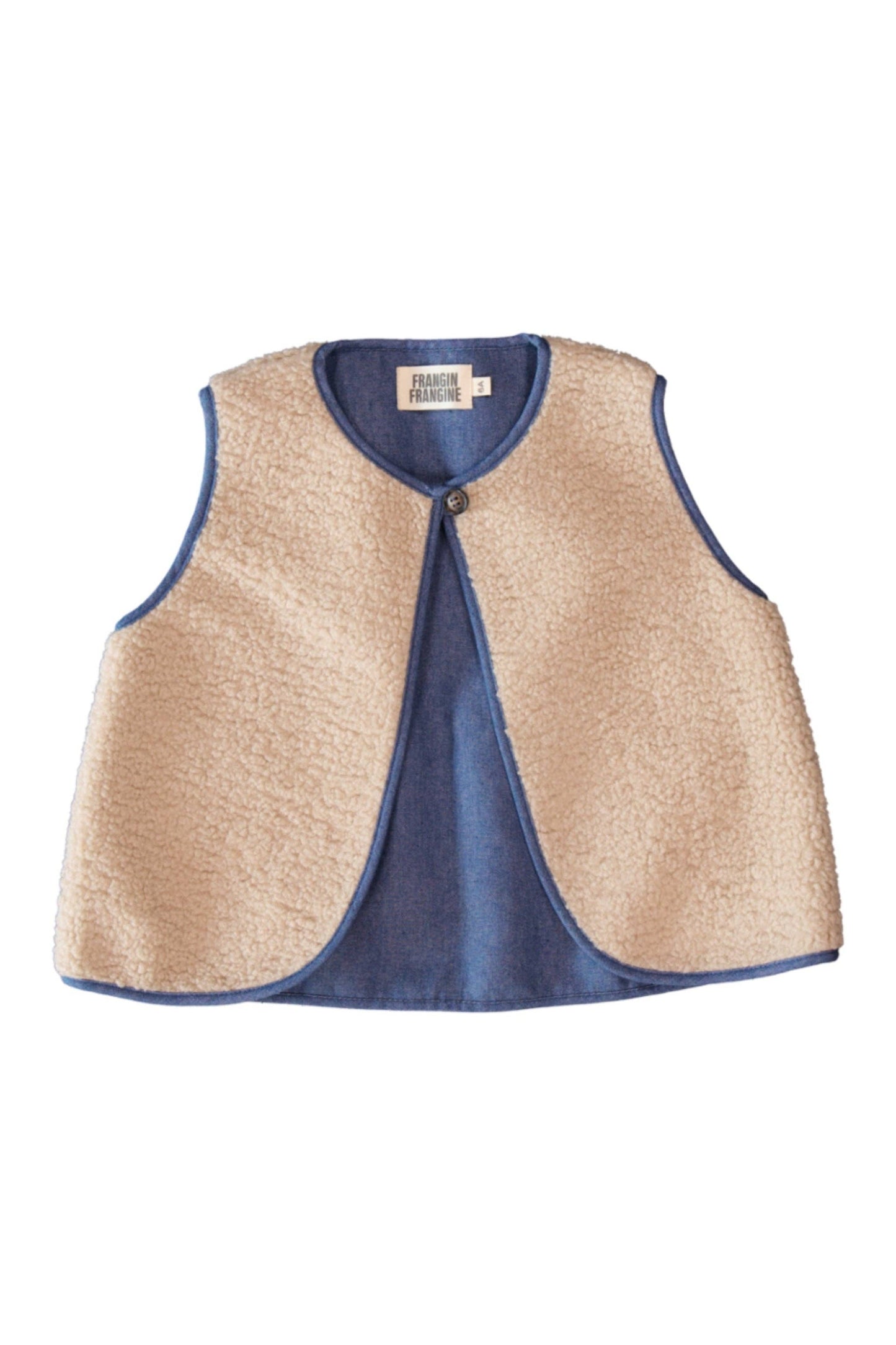 Veste Louloute denim matelassé mouton
