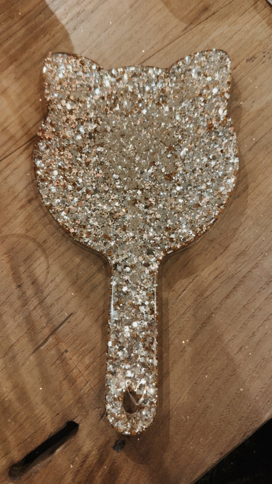 Grand miroir à paillettes