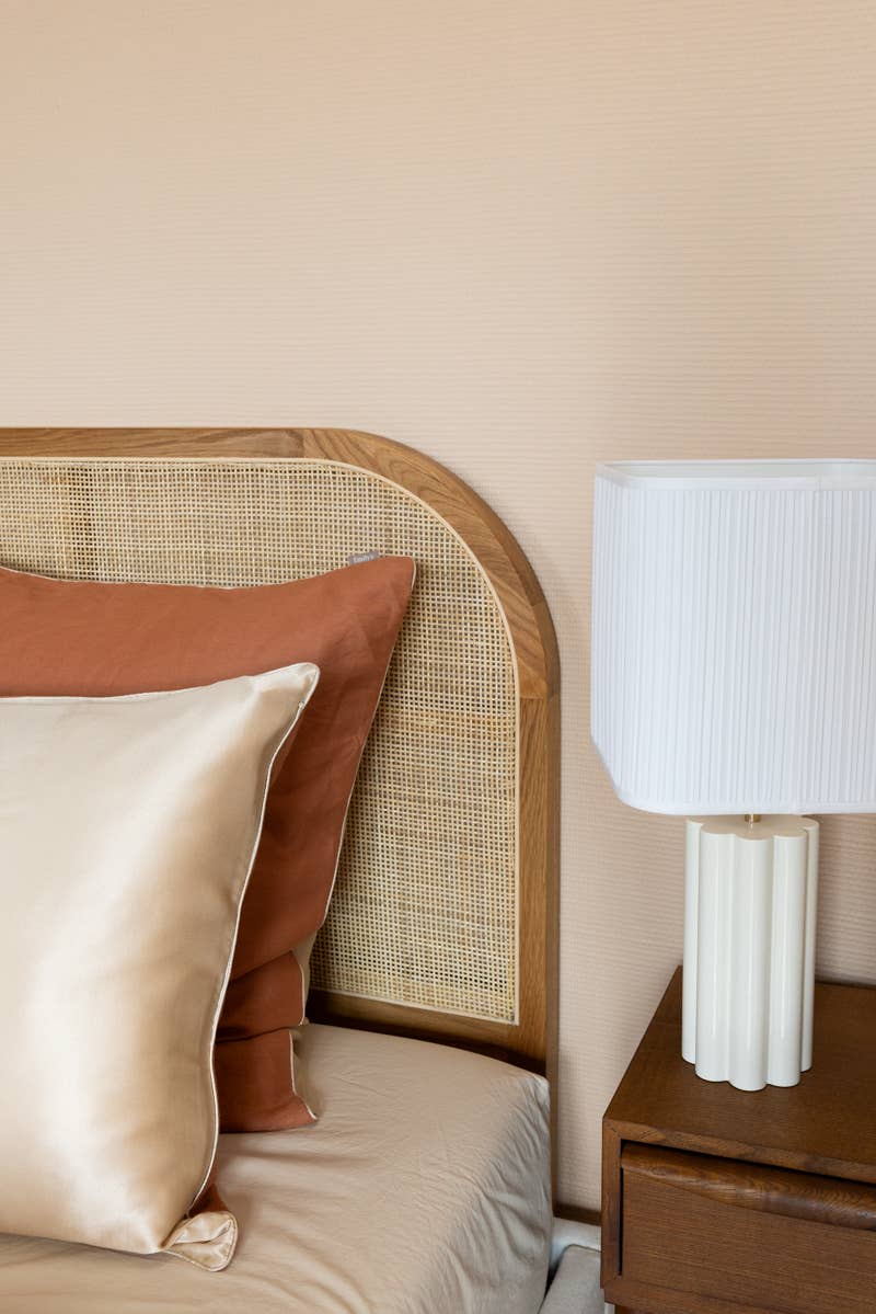 Taie d'Oreiller Bi-Face Soie et Lin