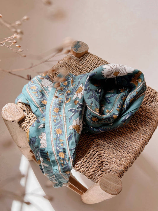 Foulard Adulte Dheli Celadon 100 cm
