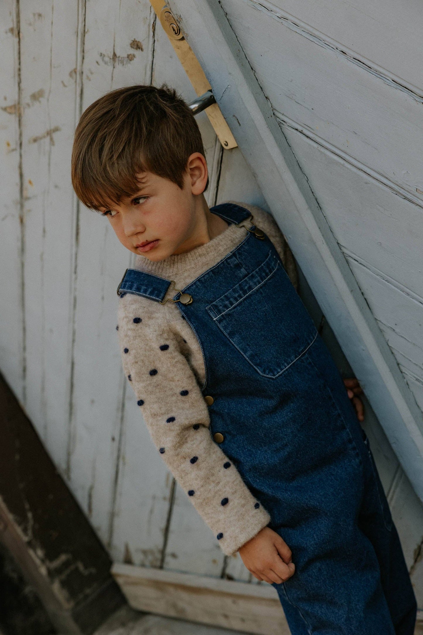SALOPETTE EN JEAN DON - BLEU DENIM FONCÉ