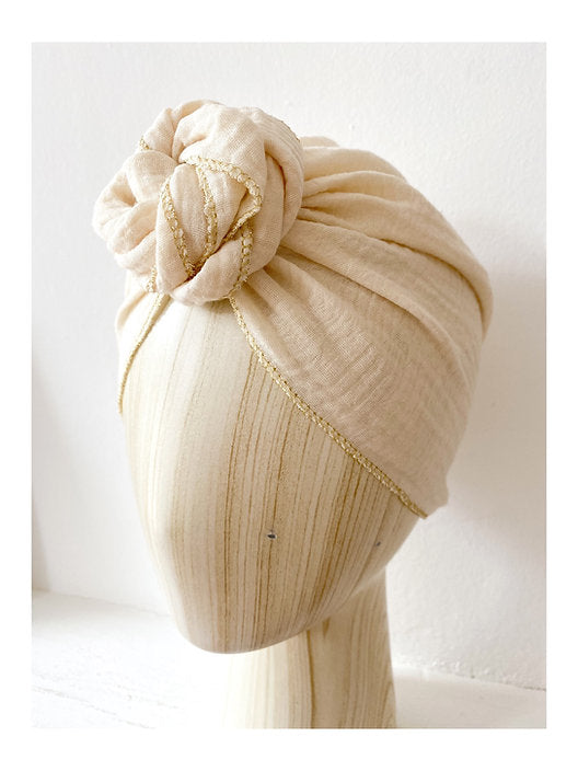 Turban en gaze de coton.