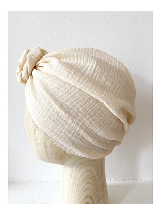 Turban en gaze de coton.