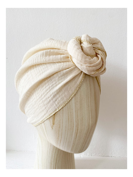 Turban en gaze de coton.