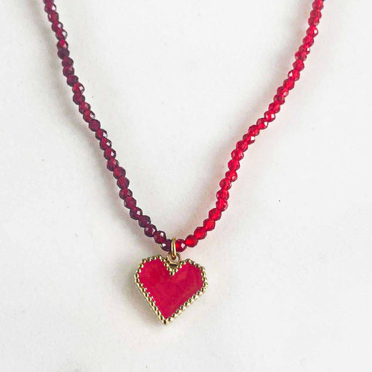 Collier Jackpot Coeur rouge ♥️