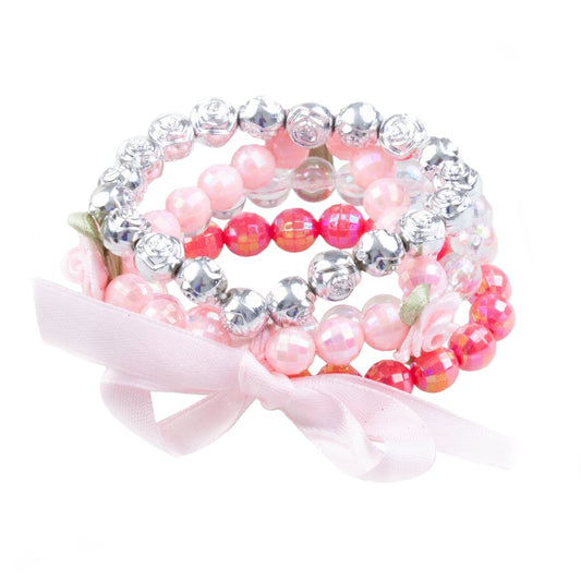 Bracelet petites roses x4