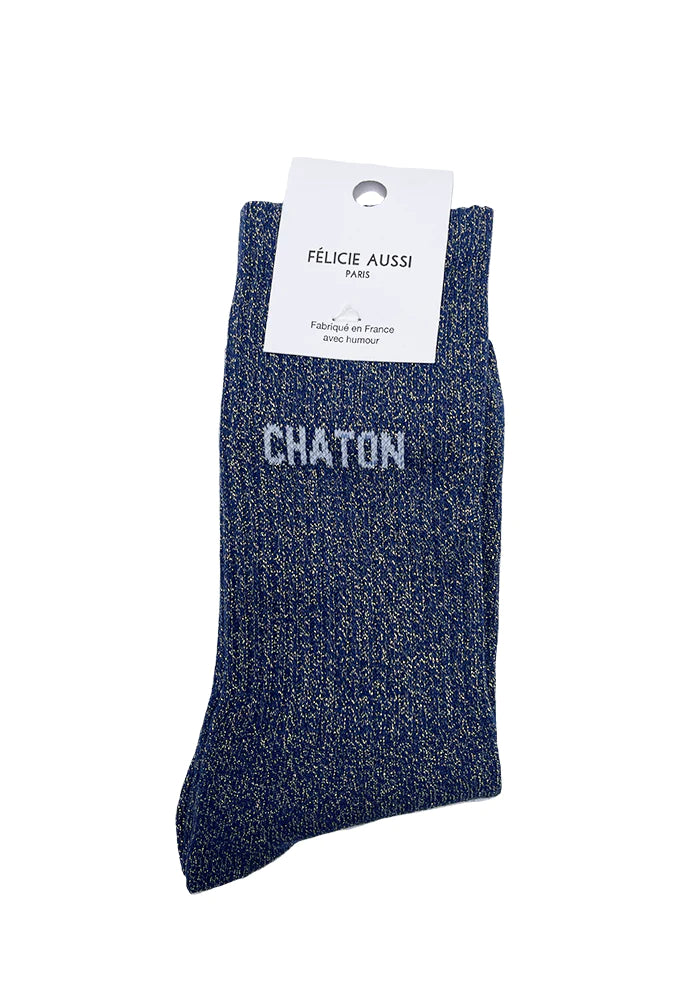 Chaussettes Chaton à paillettes