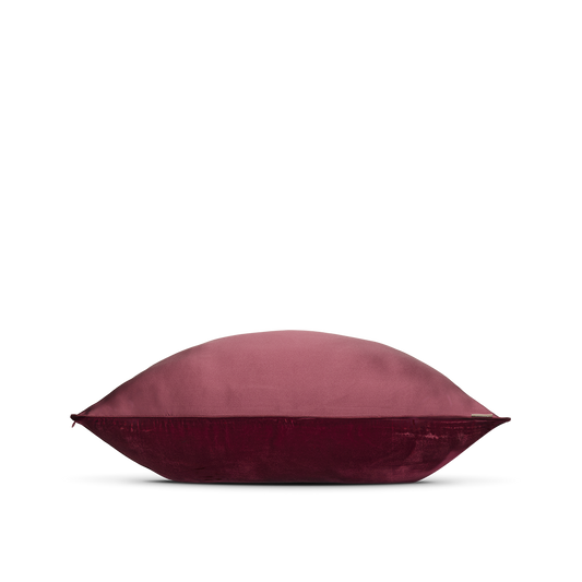 Taie d'Oreiller Bi-face Soie et Velours